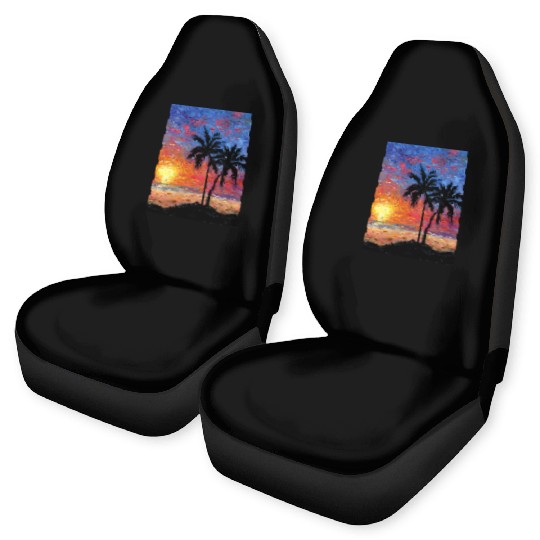 Paradise at Dusk nature Car Seat Covers