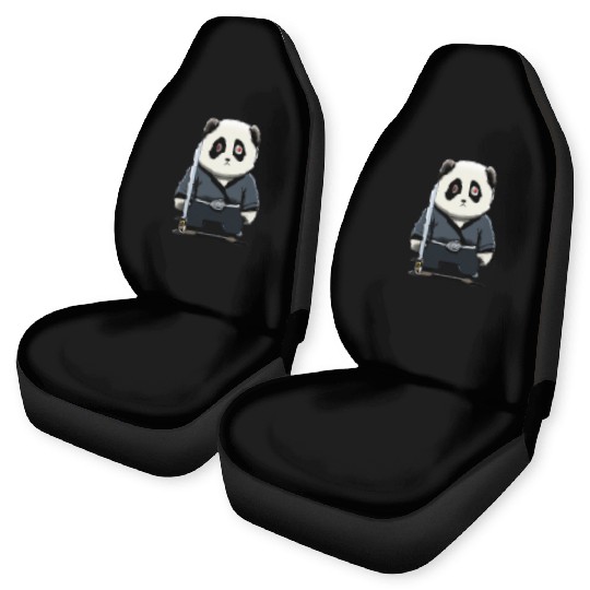 Samurai panda Car Seat Covers