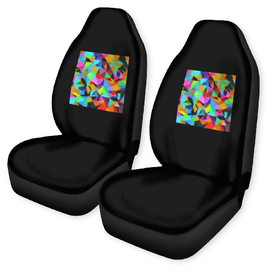 ABSTRACT PAINTING COLORFULL WATERBASE TRIANGLe Car Seat Covers