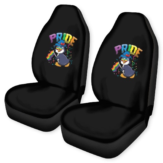 Penguin Lover Gay LGBTQ Rainbow LGBT Pride Month Car Seat Covers