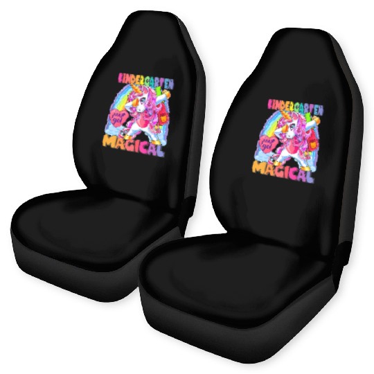 Kindergarten Magical Dabbing Unicorn Back to Schoo Car Seat Covers