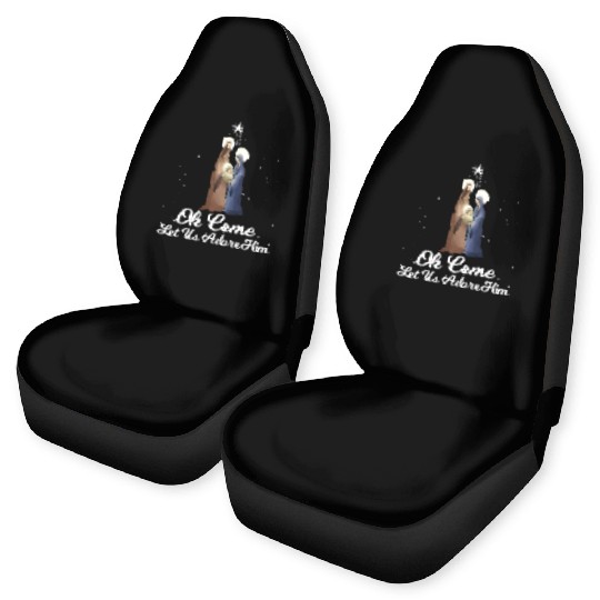 Let Us Adore Him Advent Nativity Scene Car Seat Covers