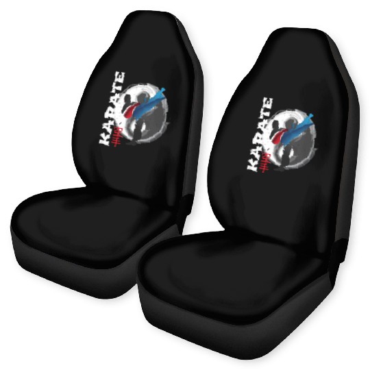 Martial Side Kick Ying Yang Karate Car Seat Covers