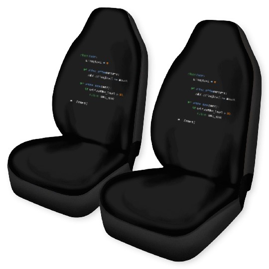 Coffee loving, object oriented python programmer Car Seat Covers