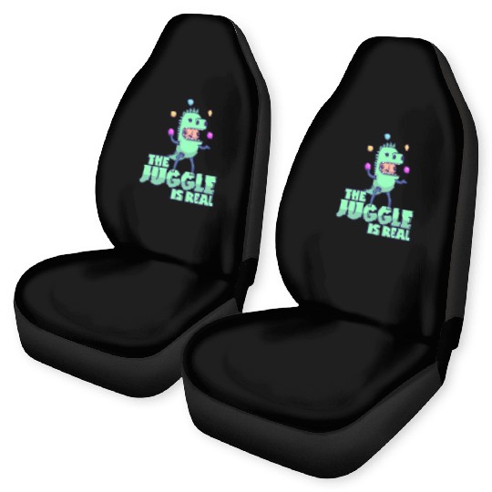 Juggling Saying The Juggle Is Real Dino Costume Car Seat Covers