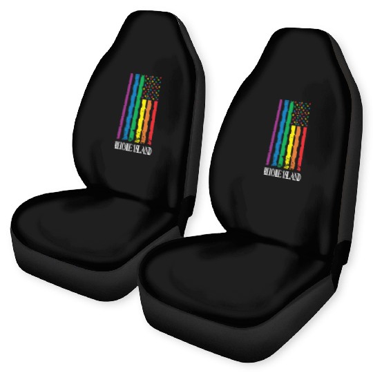 Rhode Island Pride Month Pride Flag LGBT Community Car Seat Covers
