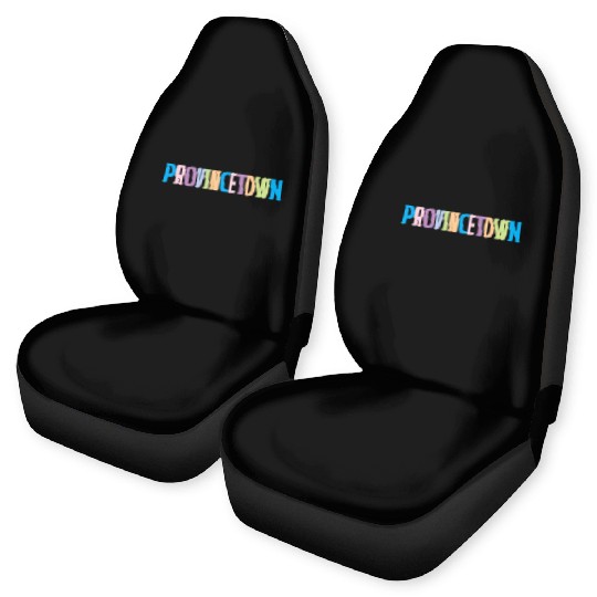 Provincetown Massachusetts Colorful Vacation Car Seat Covers