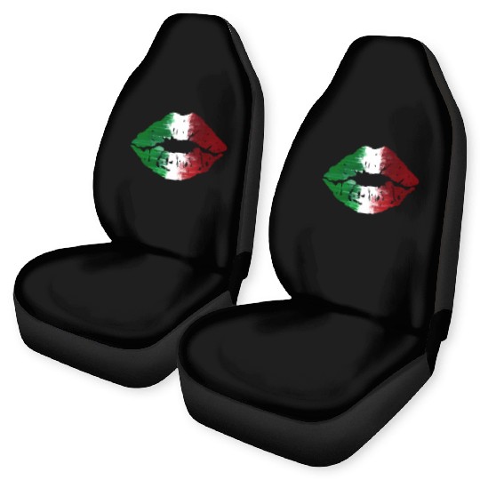 Italian Flag Kiss Me I'M Italian Lips Car Seat Covers