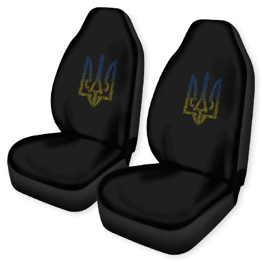 Ukraine Flag And Trident Ukrainian Car Seat Covers