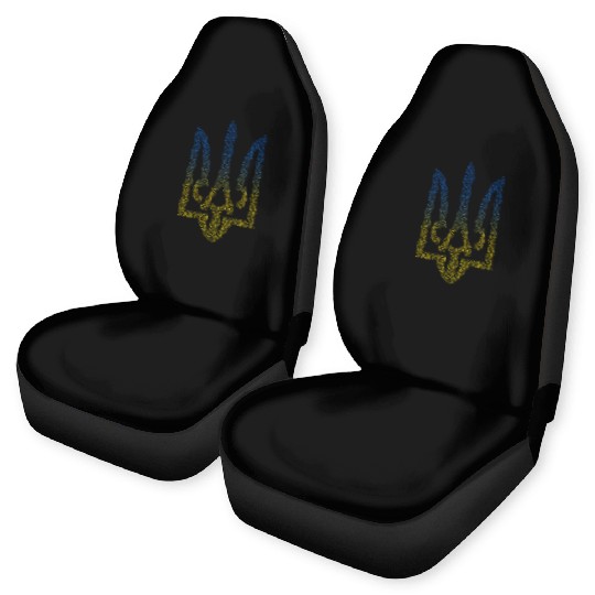 Ukraine Flag And Trident Ukrainian Car Seat Covers