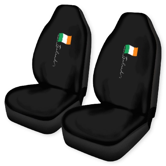 Ireland Signature Flag Pole Elegant Patriotic Car Seat Covers