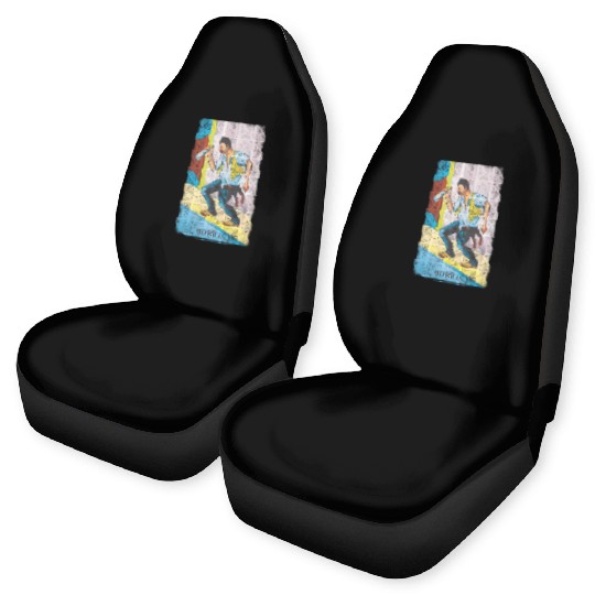 Loteria El Borracho Colorful Tarot Card Car Seat Covers