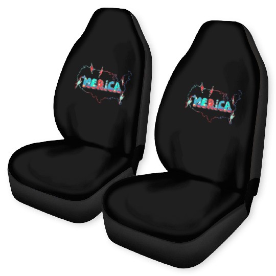 Merica Happy 4Th Of July Independence American Day Car Seat Covers