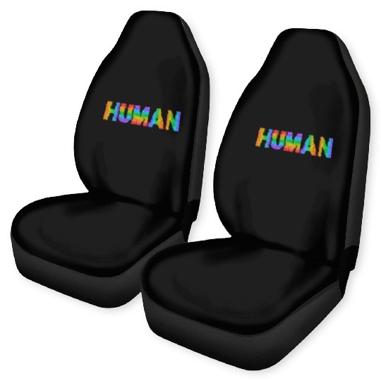 HUMAN LGBT Flag Gay Pride Month, LGBTQ Rainbow Car Seat Covers
