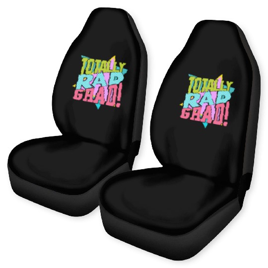 Totally Rad Grad 80'S 90'S Retro Graduation Class Car Seat Covers