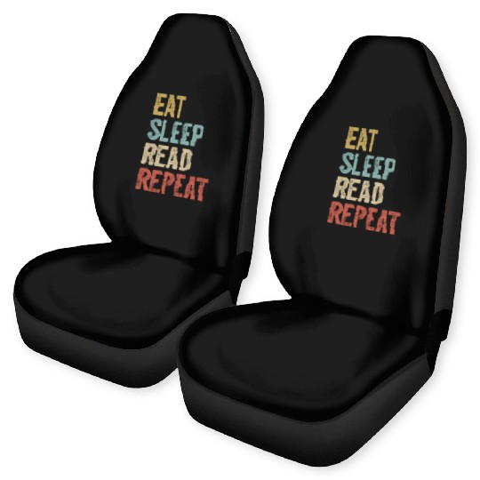 Eat Sleep Read Repeat Reading Book Car Seat Covers