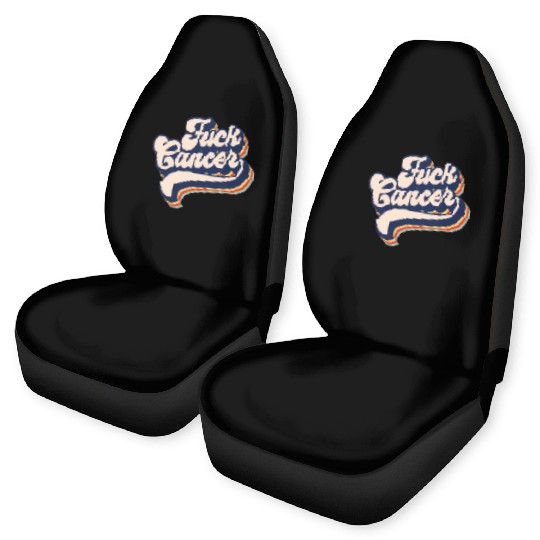 Fuck Cancer Cancer Survivor Retro Fuck Cancer Car Seat Covers