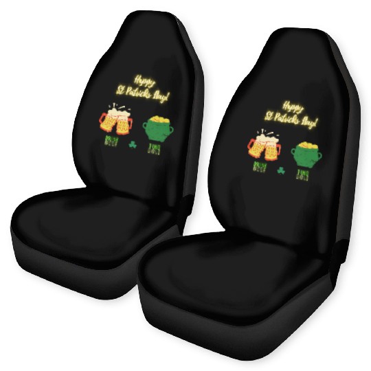 Happy Saint Patrick s Day Drink Beer Find Gold Car Seat Covers