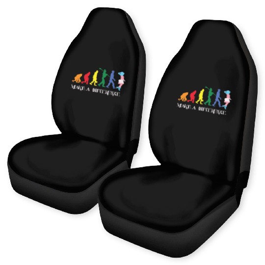 Gay Pride LGBT Human Evolution Gay Car Seat Covers