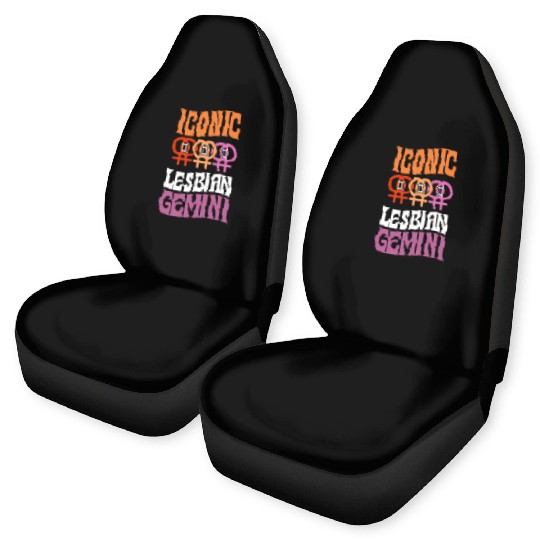 Ico Lesbian Gemini Queer Zodiac Horoscope Sign Les Car Seat Covers