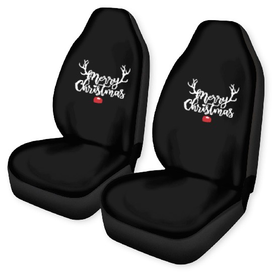 Merry Christmas - Red Nose Reindeer Car Seat Covers