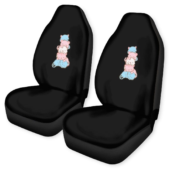 Transgender Pride Flag Cute Kawaii Cats Subtle Car Seat Covers