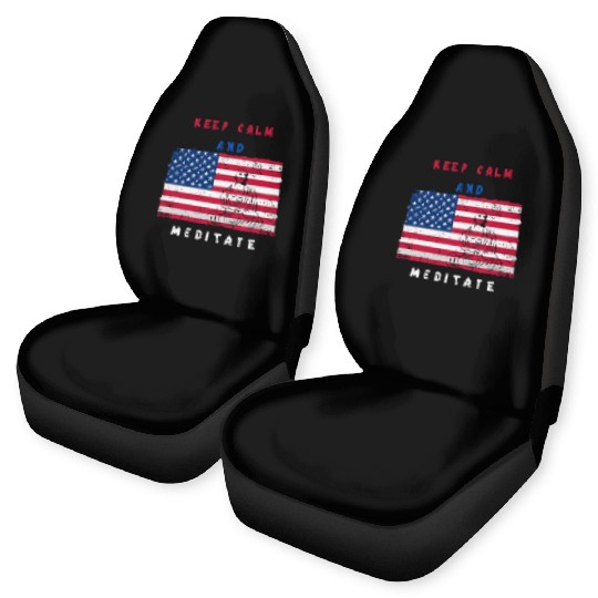 Independence Day Buddha Meditation Car Seat Covers