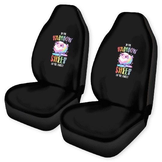 Rainbow Sheep LGBTQ Transgender Pride Community Car Seat Covers