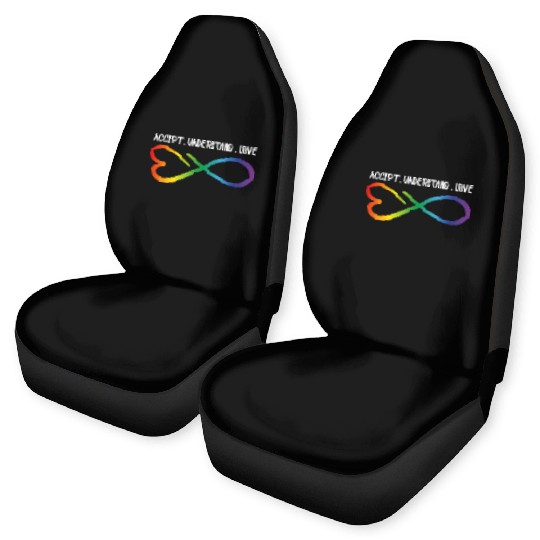 Accept Understand Love Neurodiversity Infinity Aut Car Seat Covers