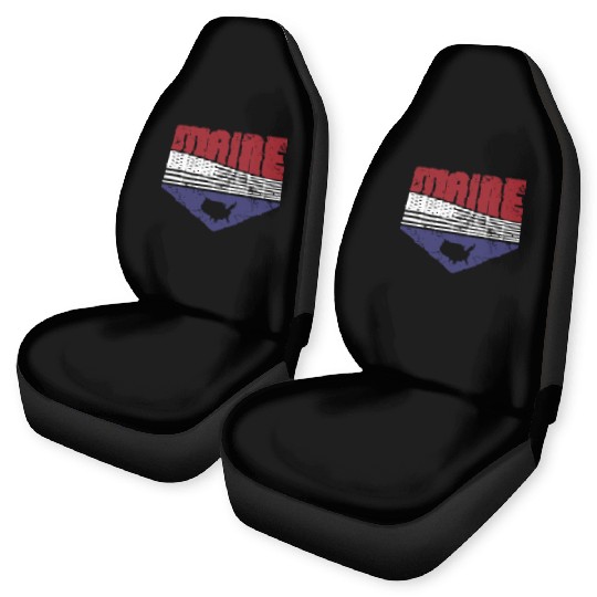 Retro Vintage Maine Usa Car Seat Covers