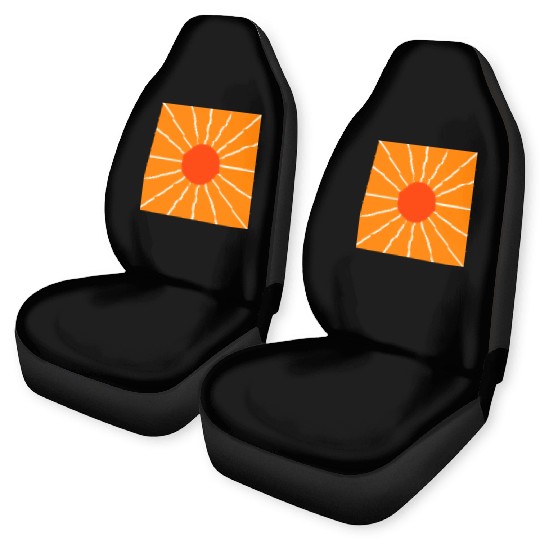 Retro sunset orange and yellow Car Seat Covers