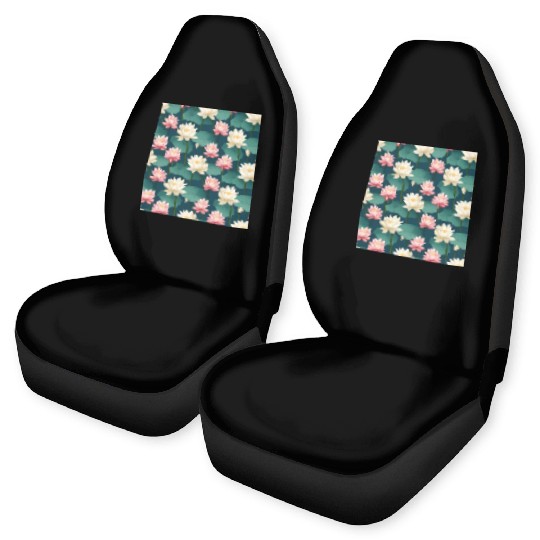 Serenity Blooms: Timeless Lotus Pattern Car Seat Covers
