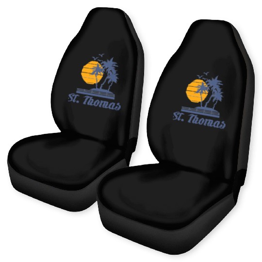 Saint St Thomas Caribbean Island Beach Car Seat Covers
