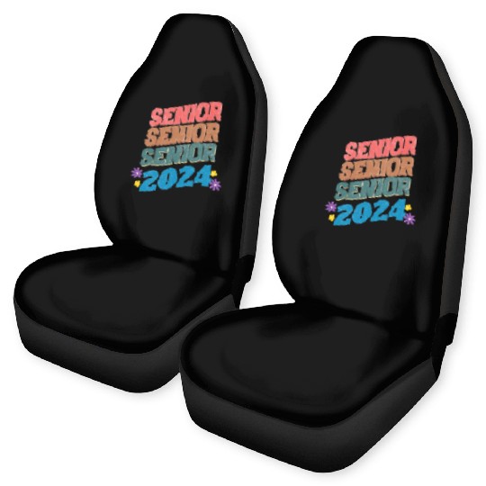 Groovy Senior 2024 Back To School Graduation Class Car Seat Covers