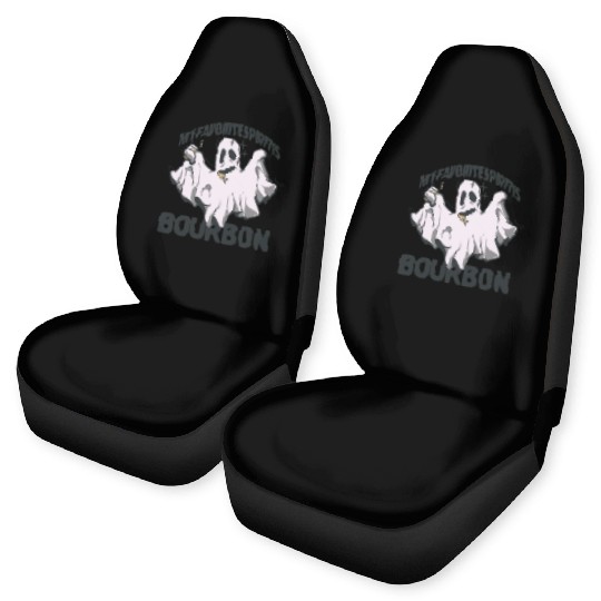My Favorite Spirit Is Bourbon Halloween Ghost Car Seat Covers