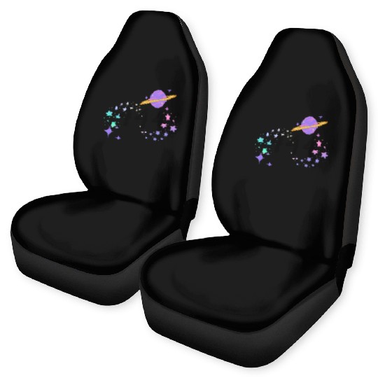 Angel Numbers 444 Purple Saturn with Stars Car Seat Covers
