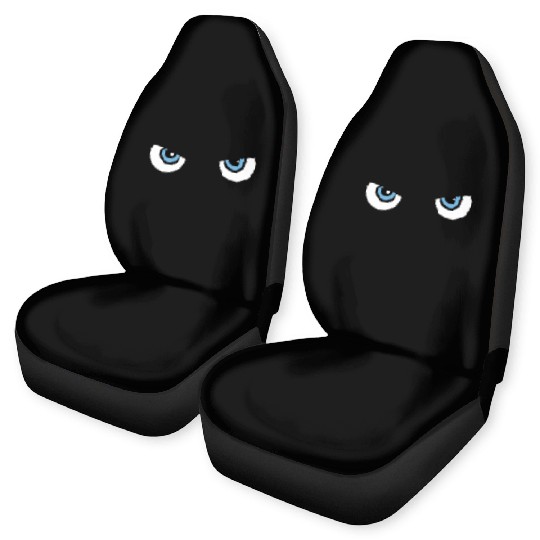 Black Cat Blue Eyes | Halloween Gift For Cat Lover Car Seat Covers