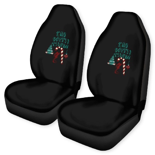 "Im with them" Christmas Elf design 2 Car Seat Covers