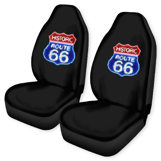 Route 66 neon sign Car Seat Covers