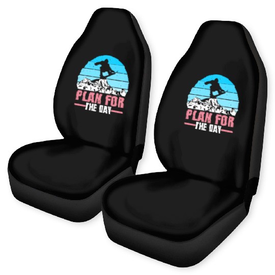 Snowboarding Plan For to Day Freestyle Snowboard Car Seat Covers