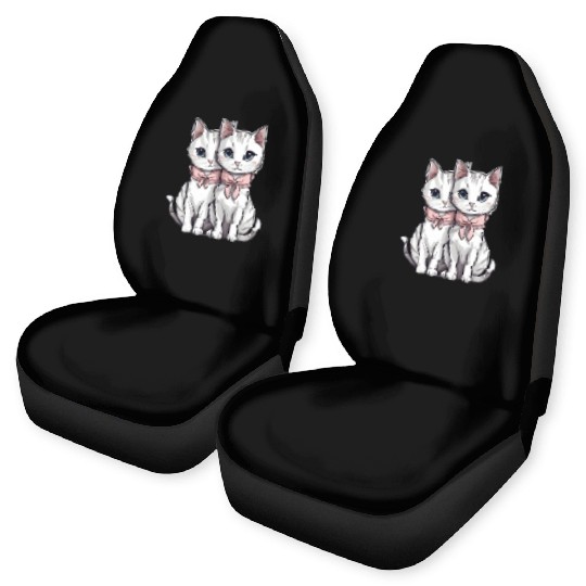 there are two kittens Car Seat Covers