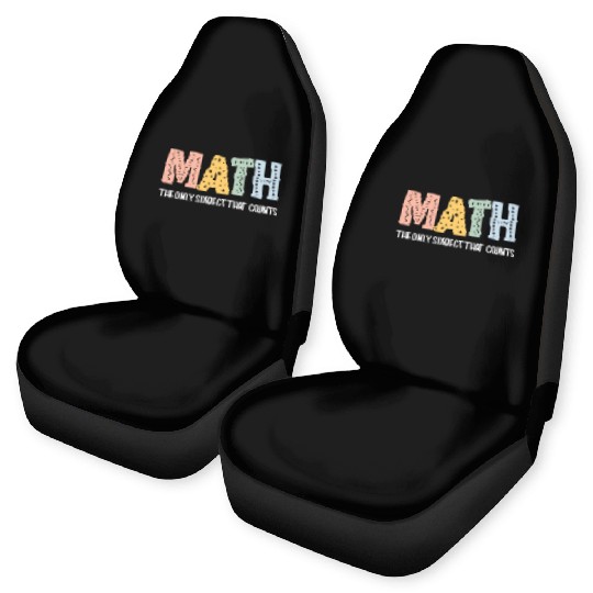 Math the Only Subject that Counts Car Seat Covers