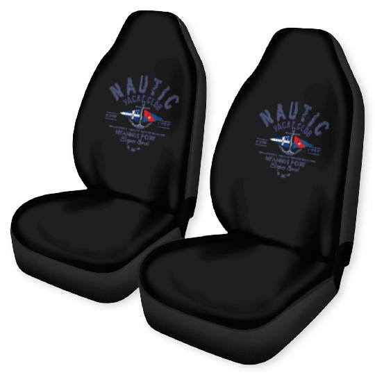 Nautic Yacht Club Emblem Design Car Seat Covers