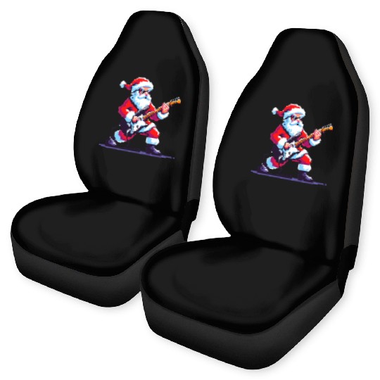 Rocking Santa 8-Bit Pixel Art Car Seat Covers