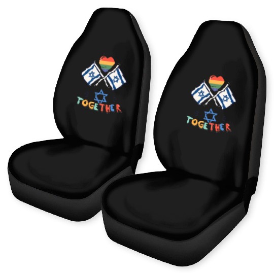 LGBTQ community STANDS WITH ISRAEL Car Seat Covers