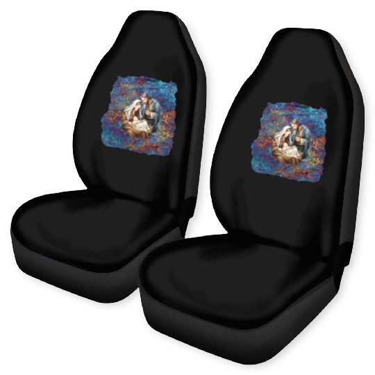 Nativity scene with Mary Joseph Baby Jesus Car Seat Covers