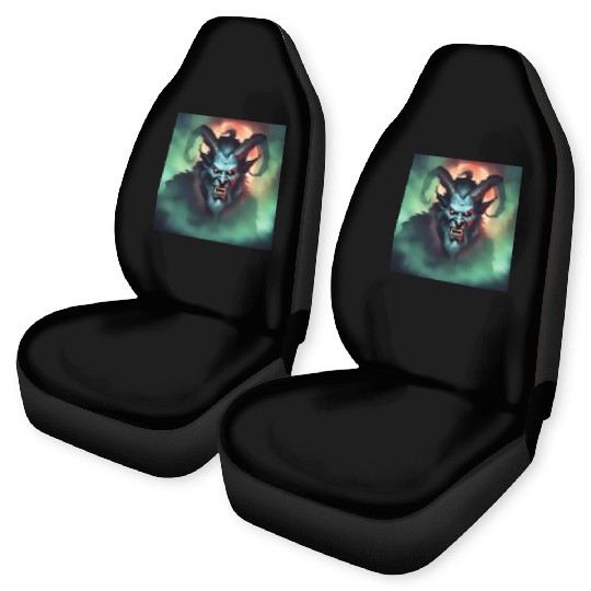 Krampus in Green Fog Car Seat Covers