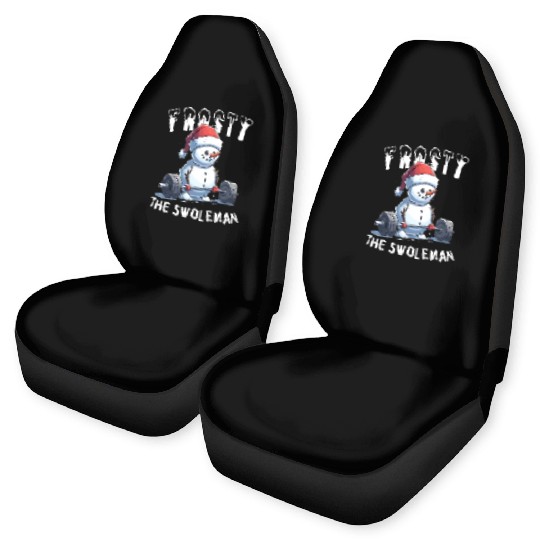 Frosty the Swoleman Christmas Funny Snowman Gym Car Seat Covers