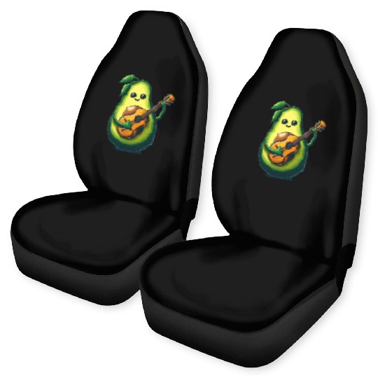 Avocado playing guitar Car Seat Covers