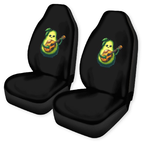 Avocado playing guitar Car Seat Covers